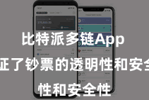 比特派多链App 保证了钞票的透明性和安全性