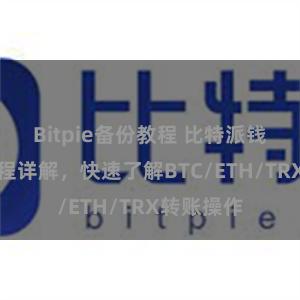 Bitpie备份教程 比特派钱包转账教程详解，快速了解BTC/ETH/TRX转账操作