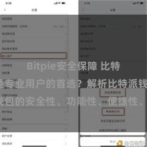 Bitpie安全保障 比特派钱包为何是专业用户的首选？解析比特派钱包的安全性、功能性、便捷性、支持性等优势。