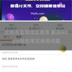 比特派官网地址推荐 解决Bitpie钱包常见使用问题