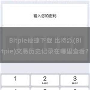 Bitpie便捷下载 比特派(Bitpie)交易历史记录在哪里查看？