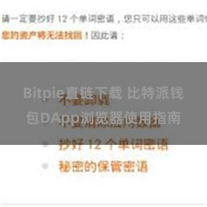 Bitpie直链下载 比特派钱包DApp浏览器使用指南