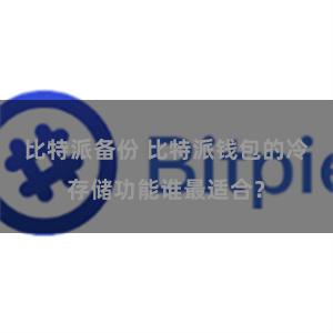比特派备份 比特派钱包的冷存储功能谁最适合？