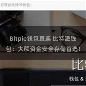 Bitpie钱包直连 比特派钱包：大额资金安全存储首选！